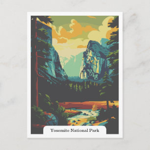 Carte Postale Parc national de Yosemite, Californie, États-Unis
