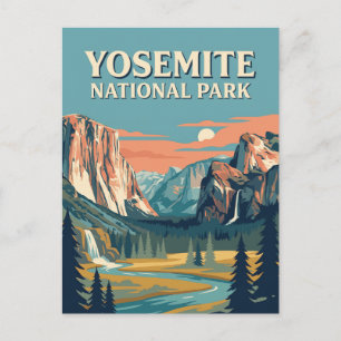 Carte Postale Parc national de Yosemite Californie Voyage Vintag