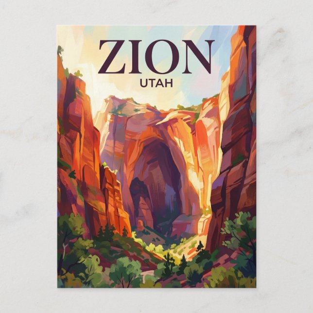 Carte Postale Parc national de Zion USA (Devant)