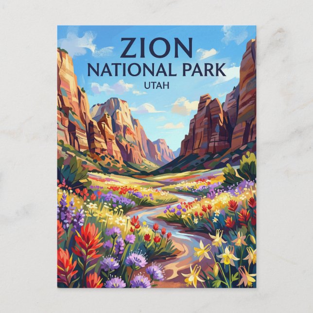 Carte Postale Parc national de Zion Utah (Devant)