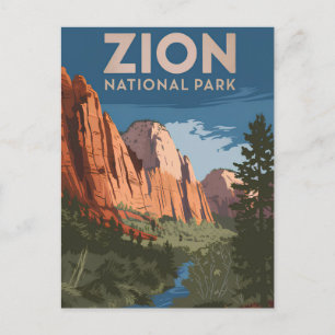 Carte Postale Parc national de Zion vintage