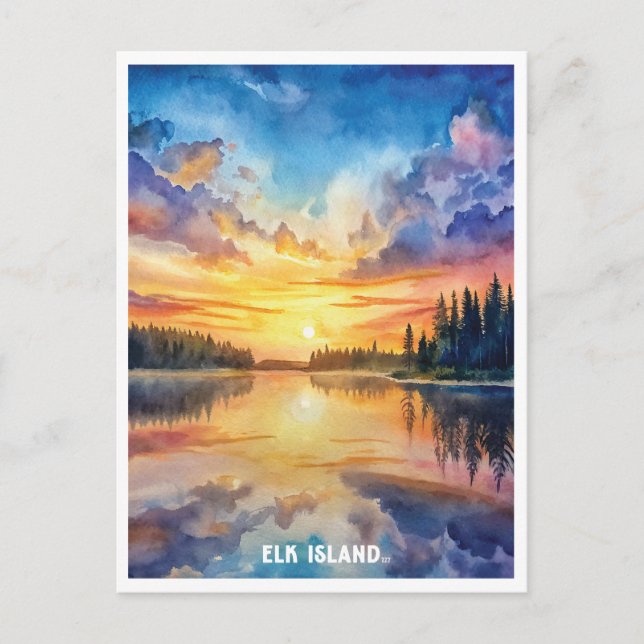 Carte Postale Parc national d'Elk Island (Devant)