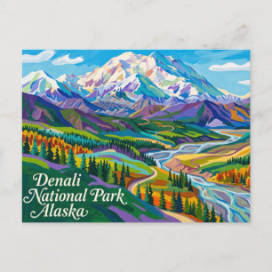 Carte Postale Parc national Denali Alaska