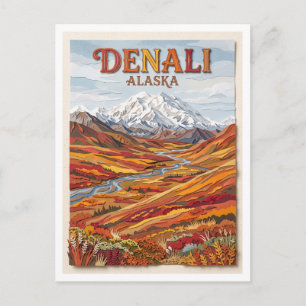 Carte Postale Parc national Denali Alaska