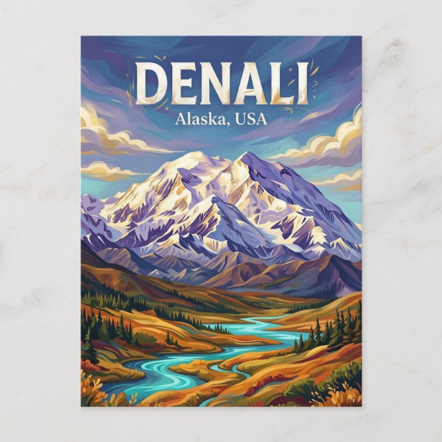 Carte Postale Parc national Denali États-Unis (Devant)