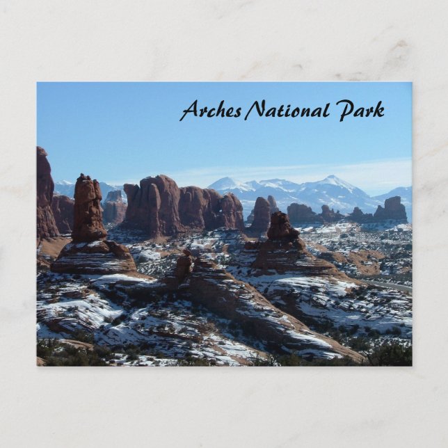 Carte Postale Parc national des Arches en hiver (Devant)