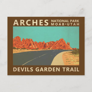 Carte Postale Parc national des Arches Utah Devils Garden Trail