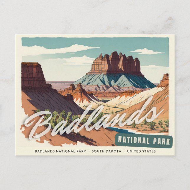 Carte Postale Parc national des Badlands (Devant)