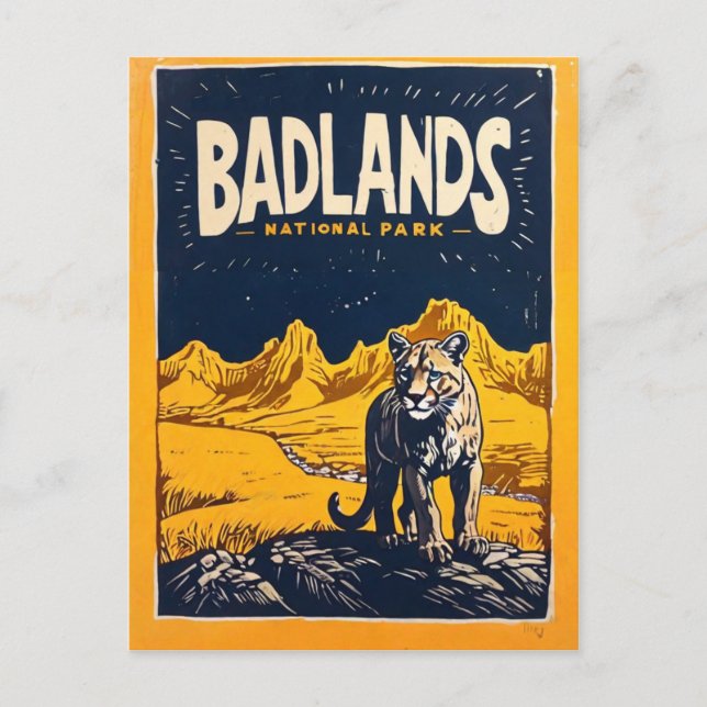 Carte Postale Parc national des Badlands (Devant)