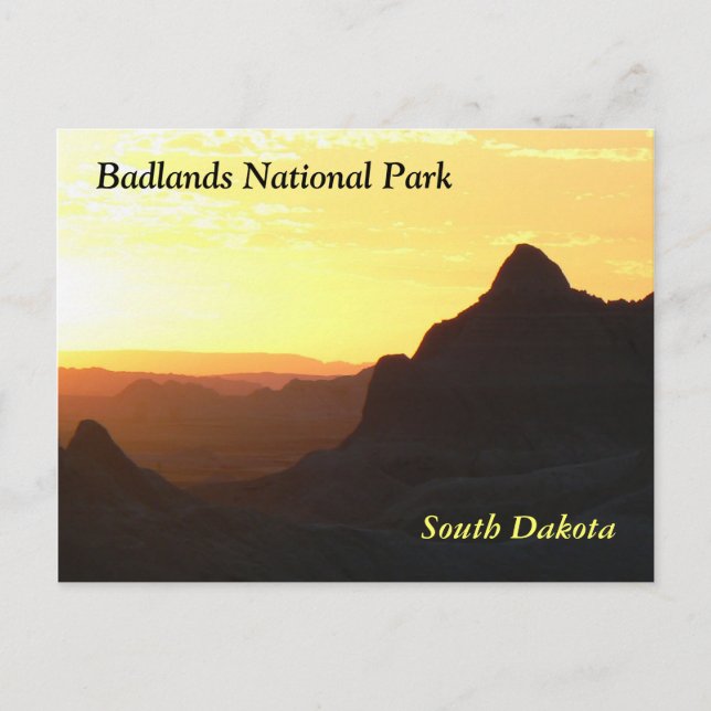 Carte postale "Parc national des Badlands" (Devant)