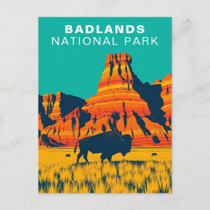 Carte Postale Parc national des Badlands USA Dakota du Sud Buffa