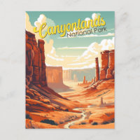Parc national des Canyons Illustration Rétro