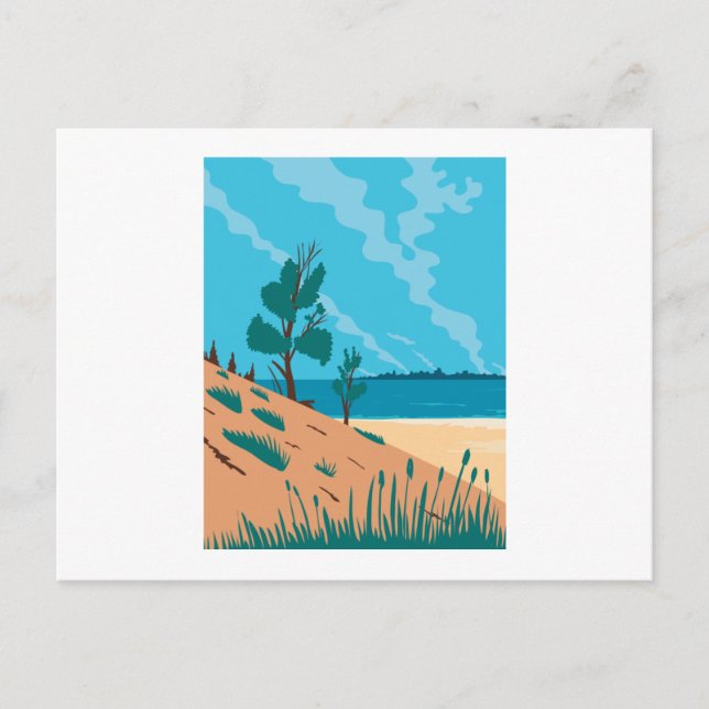 Carte Postale Parc national des dunes de l'Indiana WPA (Devant)