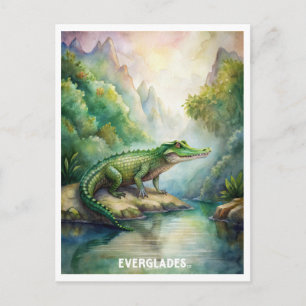 Carte Postale Parc national des Everglades aquarelle 