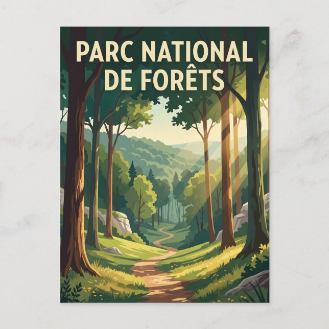Carte Postale Parc national des Forêts France (Devant)