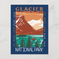Parc national des Glaciers Montana Vintage en détr