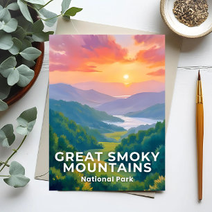Carte Postale Parc national des Great Smoky Mountains aquarelle