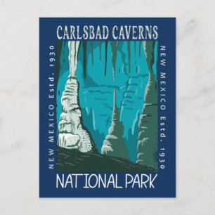 Carte Postale Parc national des grottes de Carlsbad Vintage en d