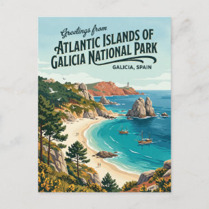 Carte Postale Parc national des îles atlantiques de Galice Espag