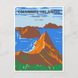 Carte Postale Parc national des îles Channel Californie Vintage
