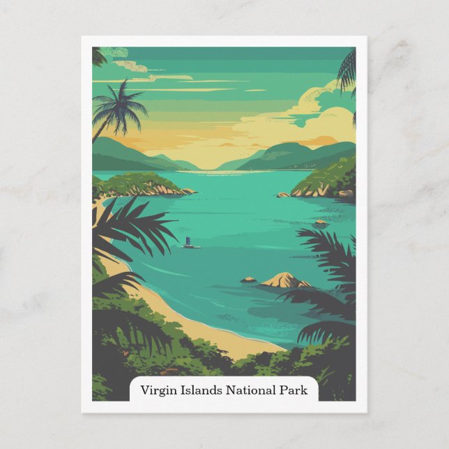 Carte Postale Parc national des îles Vierges, îles Vierges améri (Devant)