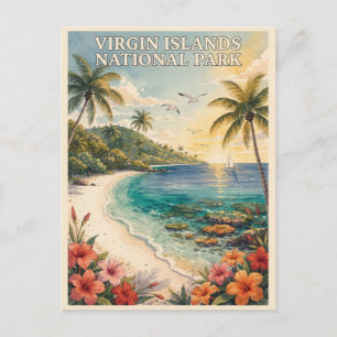 Carte Postale Parc national des îles Vierges Voyage Rétro