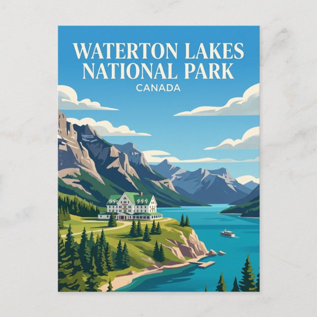 Carte Postale Parc national des lacs Waterton Canada (Devant)