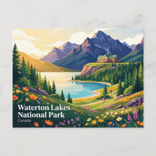 Carte Postale Parc national des lacs Waterton Canada