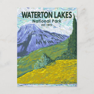 Carte Postale Parc national des Lacs-Waterton Canada Voyage Vint