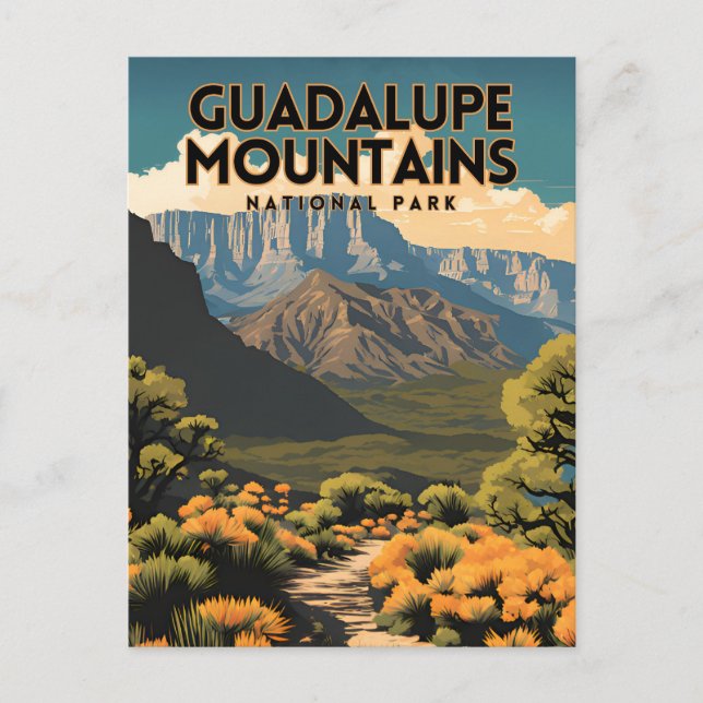 Carte Postale Parc national des Monts Guadalupe Retro Voyage (Devant)