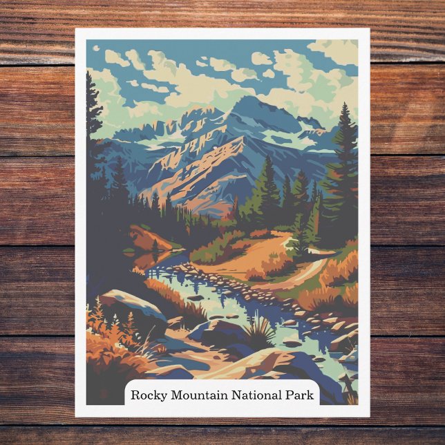 Carte Postale Parc national des Rocheuses, Colorado USA (Rocky Mountain National Park, Colorado USA Postcard)