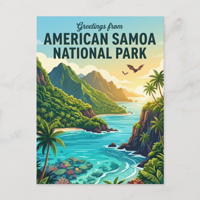 Carte Postale Parc national des Samoa américaines (Devant)