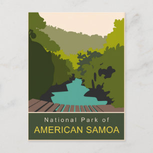 Carte Postale Parc national des Samoa américaines Minimal Travel
