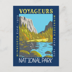 Carte Postale Parc national des Voyageurs Minnesota Retro pertur