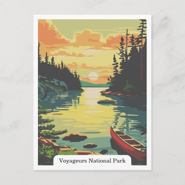 Carte Postale Parc national des Voyageurs, Minnesota USA (Devant)