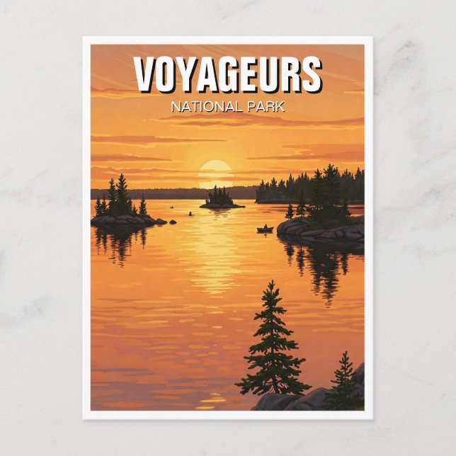 Carte Postale Parc national des Voyageurs Minnesota Voyage couch (Devant)