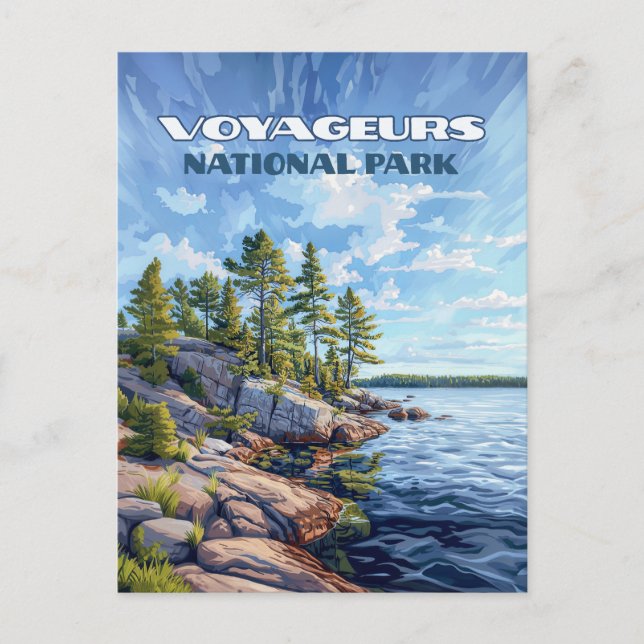 Carte Postale Parc national des Voyageurs Rainy Lake Minnesota (Devant)