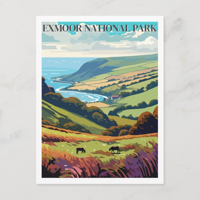 Carte Postale Parc national d'Exmoor, Angleterre  (Devant)