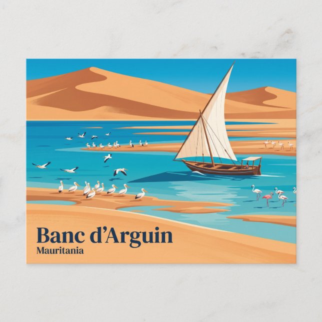 Carte Postale Parc national du Banc d'Arguin Mauritanie (Devant)