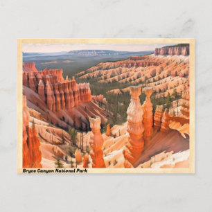 Carte Postale Parc national du Bryce Canyon Vintage