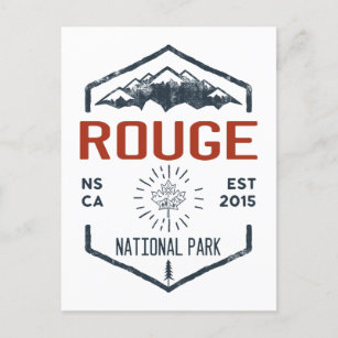 Carte Postale Parc national du Canada Rouge Vintage