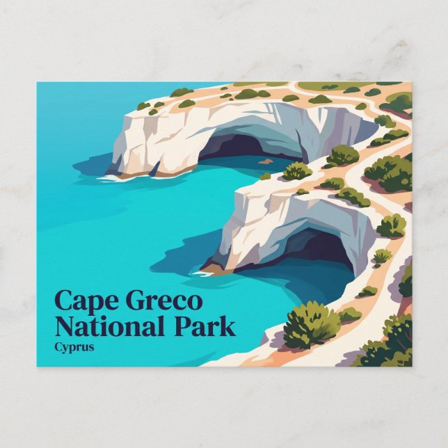 Carte Postale Parc national du cap Greco Chypre (Devant)