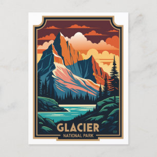 Carte Postale Parc national du Glacier Retro