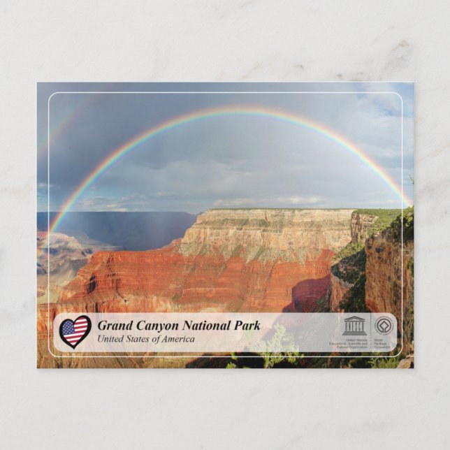 Carte Postale Parc national du Grand Canyon - Arc en ciel (Devant)