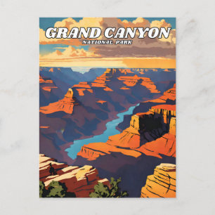 Carte Postale Parc national du Grand Canyon illustration rétro C