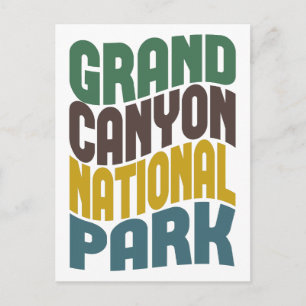 Carte Postale Parc national du Grand Canyon Retro Wave