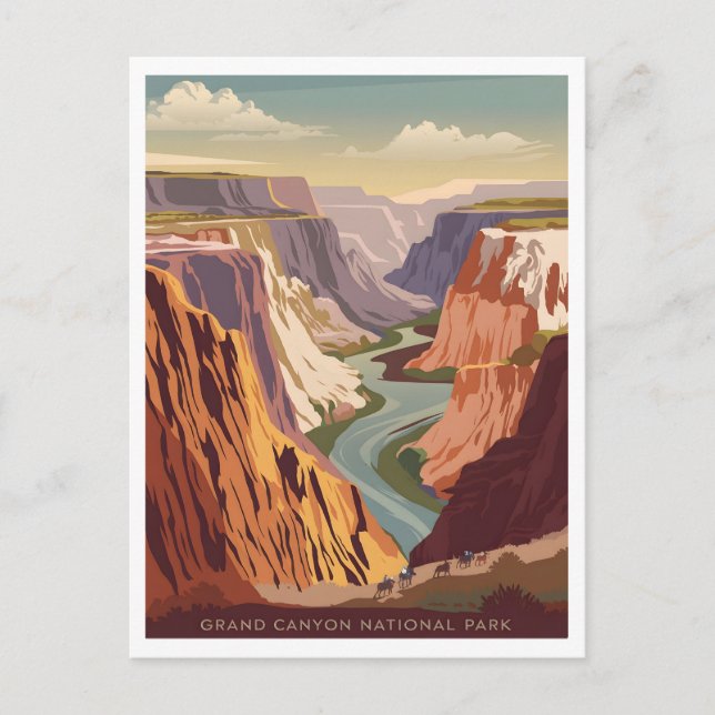 Carte Postale Parc national du Grand Canyon vintage (Devant)