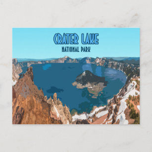 Carte Postale Parc national du lac Crater Oregon Vintage