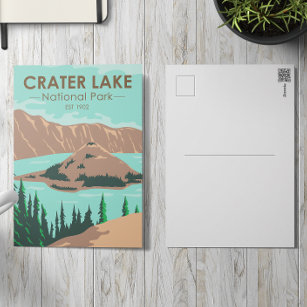 Carte Postale Parc national du lac Crater Oregon Vintage