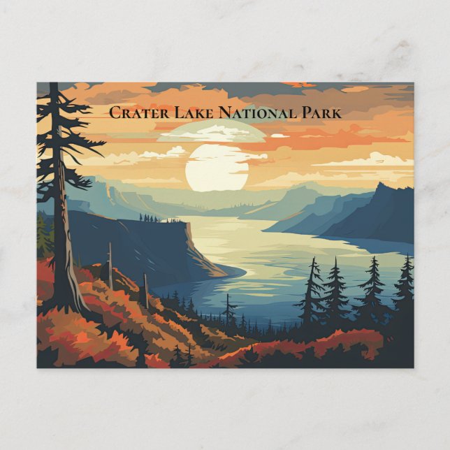 Carte Postale Parc national du lac Crater Souvenir Voyage (Devant)